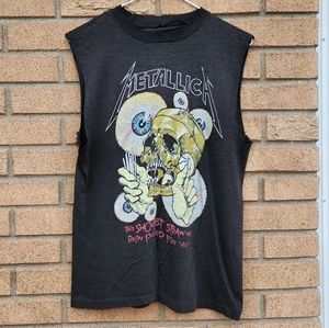 Vintage 90s Metallica Cut Off Tank Tshirt